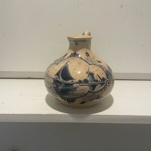 Vintage Ervin Lucas Bols Delft Blue Liquor Decanter Bottle